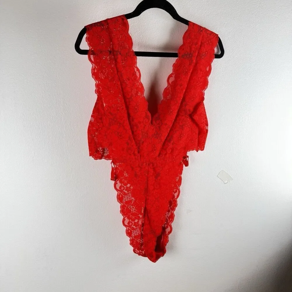 NWT Free People x We Are HAH “Cut to the Chase” Bodysuit Lace Lingerie